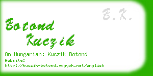 botond kuczik business card